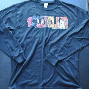 Cleveland Hometown Clothing Co. Jerzees Black Long Sleeve Shirt Large